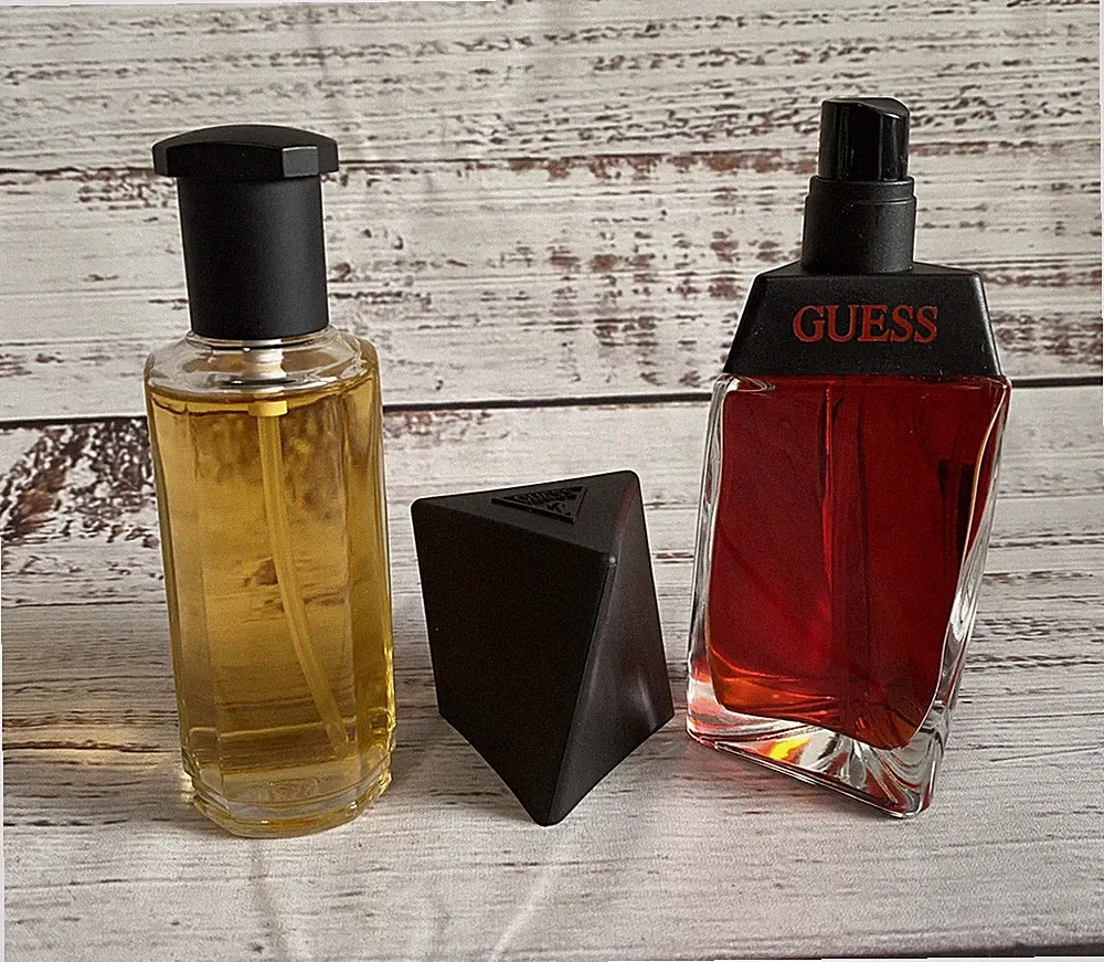 2 Vintage 90s GUESS Fragrance George Marciano Cologne Perfume 1.7 - 2 FL OZ Lot