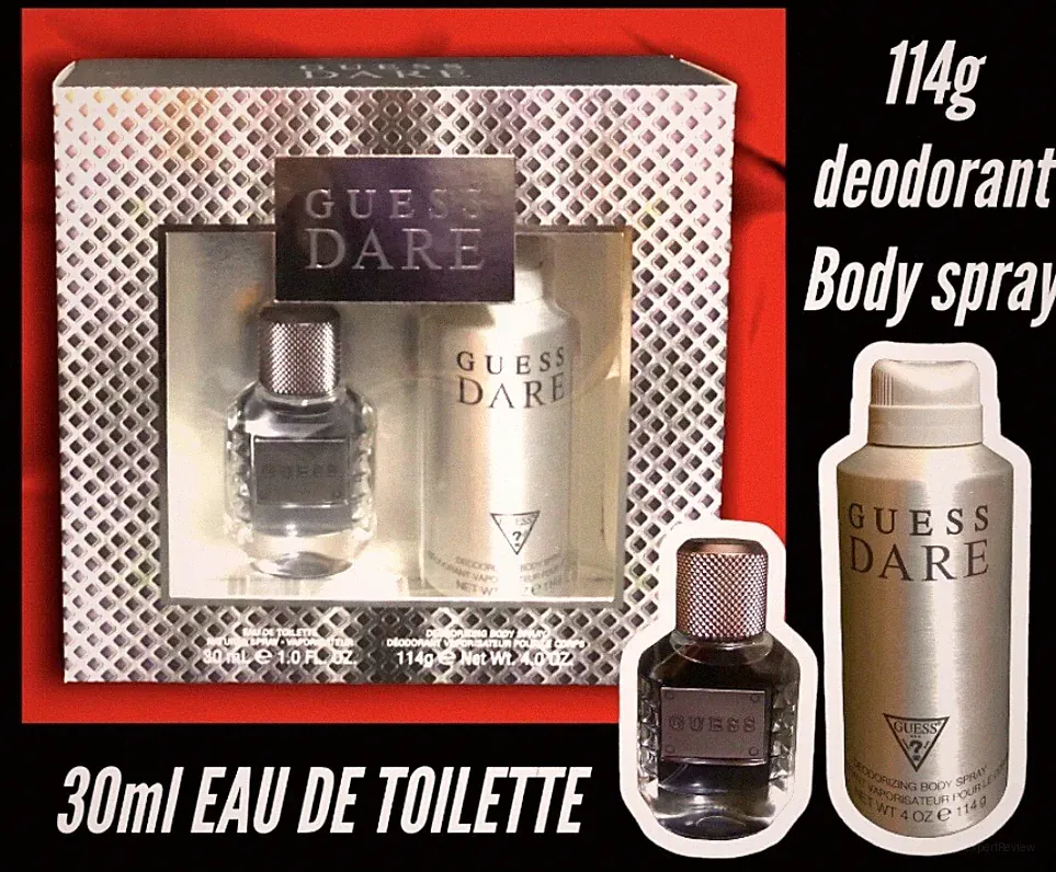 Guess Dare Mens Gift Set :Large 30ml Eau de Toilette & 114g Deodorant Body Spray