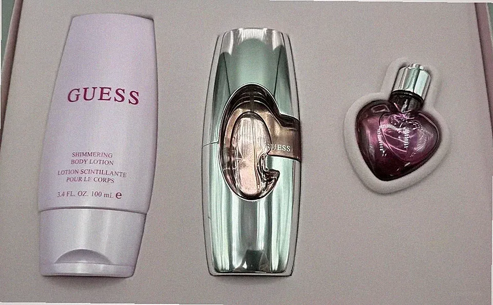 GUESS FOR WOMEN FEMININE GLAMOUR 3pc Gift Set Eau de Parfum Spray New In Box