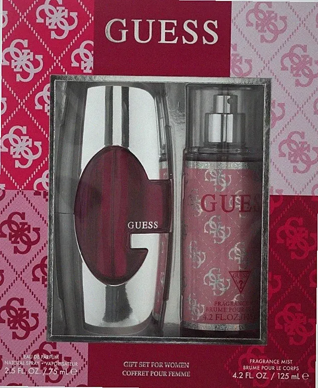 Guess Ladies Pink Gift Set Fragrances 085715330635